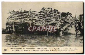 Old Postcard Boat Toulon Liberte Disaster