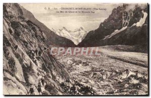 Old Postcard Chamonix The Sea of ​​Ice and No Manvais