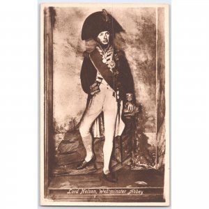 Postcard Lord Nelson Westminster Abbey Real Photo Historical Figure