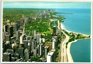 M-99162 Bird's-Eye View of the North Outer Drive Along Lake Michigan USA