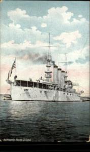 BATTLESHIP Rhode Island c1910 Postcard