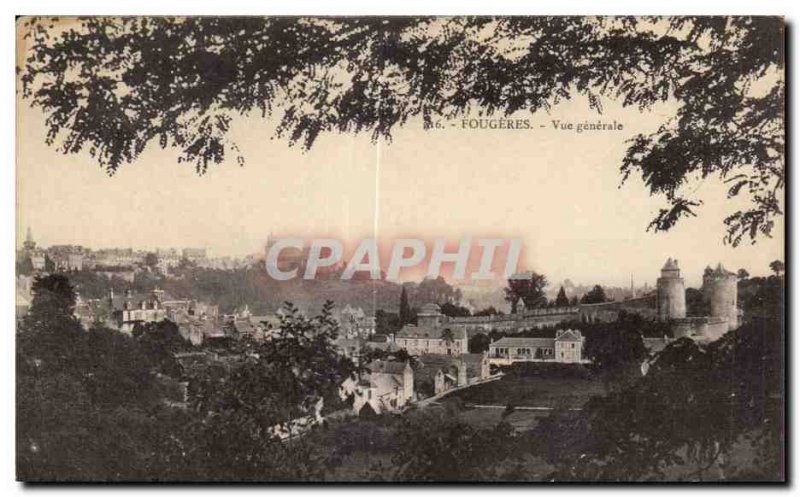 Old Postcard Fougeres General view