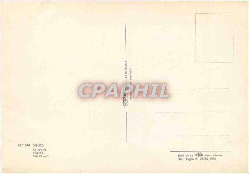 Postcard Modern Sitges the church