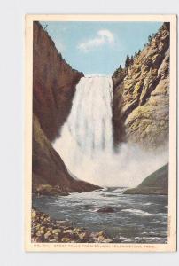 ANTIQUE POSTCARD NATIONAL STATE PARK YELLOWSTONE GREAT FALLS FROM BELOW