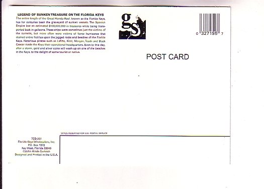 Pictorial Treasure Map, Florida Keys