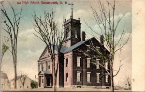 Hand Colored Postcard High School in Somersworth, New Hampshire~137759