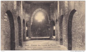 GENT (Gand), Chateau des Comtes de Flandre, Salle de Chatelt d'entree : Tiroi...