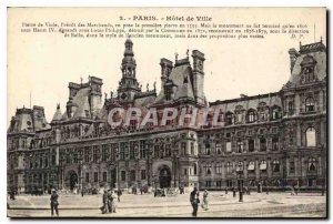 Postcard Old Paris City Hall