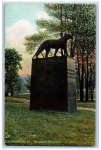 Bennington Vermont Postcard Catamount Monument c1910 Raphael Tuck Sons Vintage