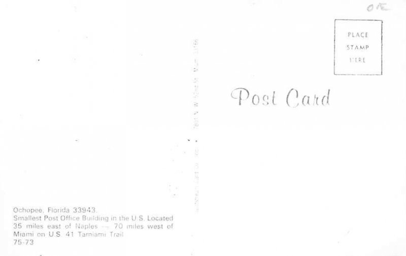 Post Office Smallest Post Office Building in US - Ochopee, Florida FL  