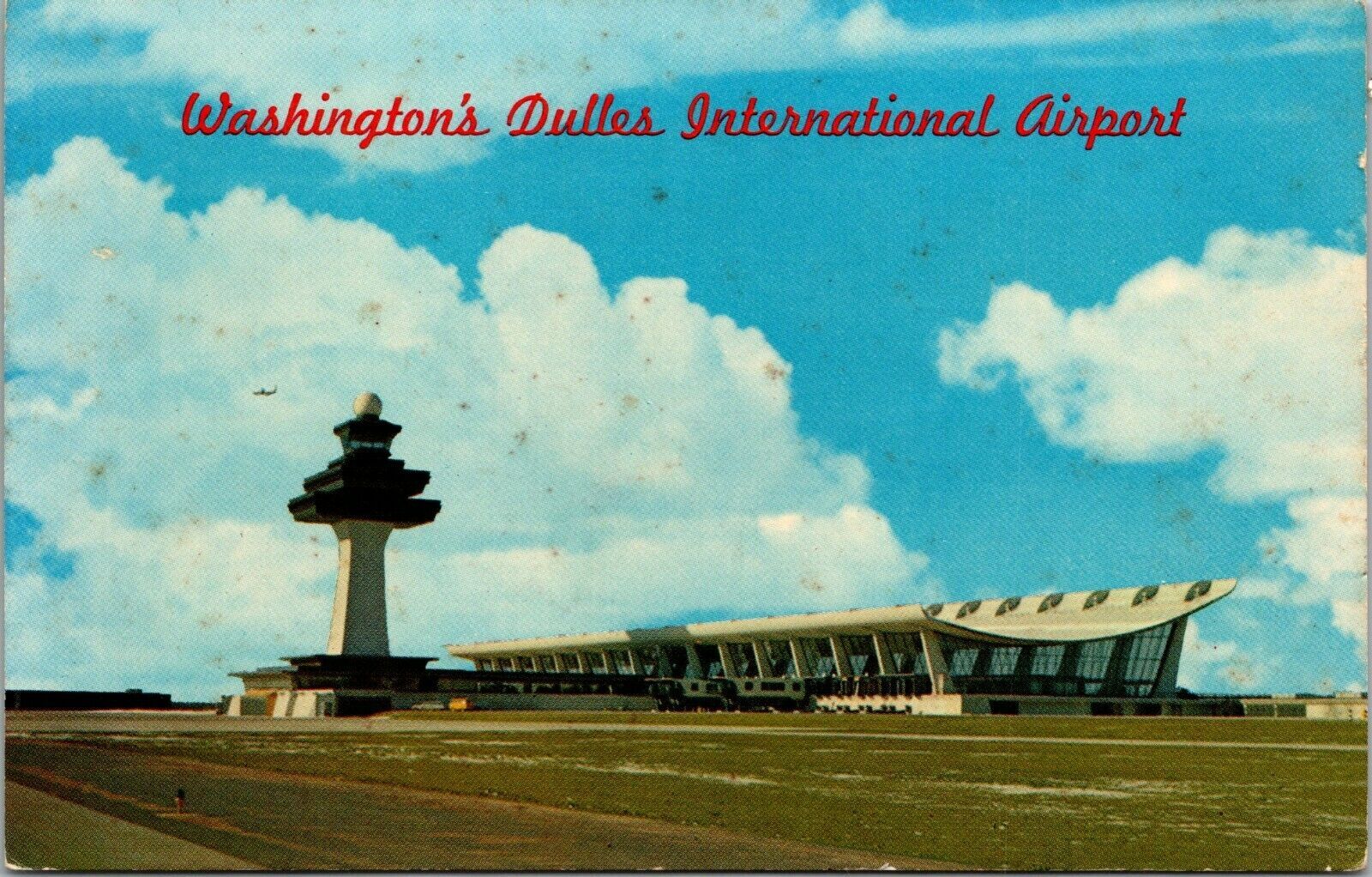 Vintage Dulles International Airport Washington DC Postcard United