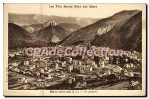 Old Postcard The Most Beautiful Sites of Digne les Bains Alps B A General view