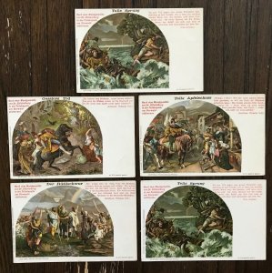 Five Postcards William Tell, Grimm, German~118330