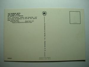 1950's Rainbow Motel Spearfish South Dakota SD Unused Postcard y8552@