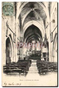 Mouy Old Postcard Interior of & # 39eglise