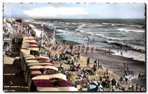 Old Postcard St Gilles life Vendee on the beach