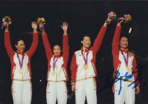 Xu Anqi Chinese Olympic Games Fencer Fencing Hand Signed Photo