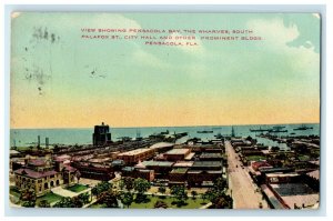c1910s The Wharves, South Palafox St. Pensacola Florida FL Posted Postcard