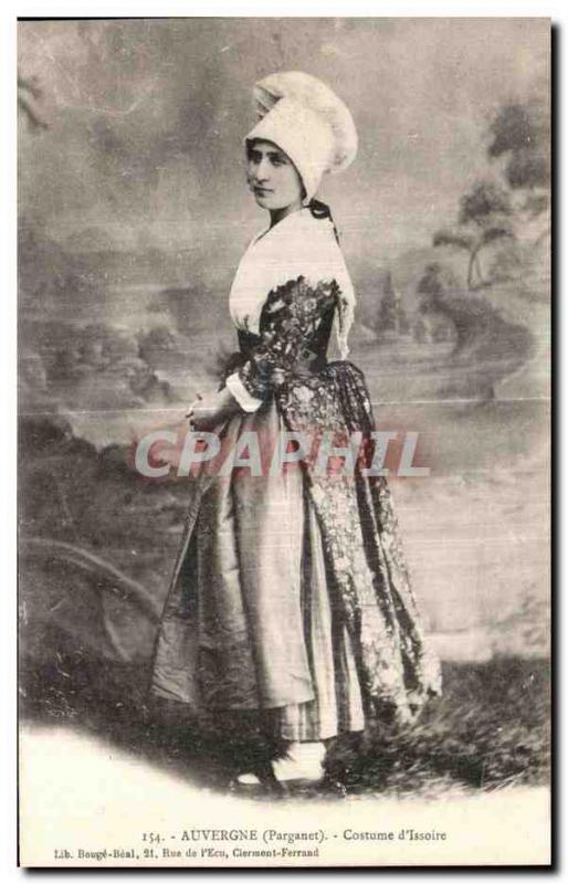 Old Postcard Auvergne Issoire Costume Folk Costume Woman