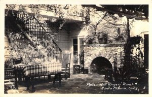 RPPC Real Photo Cowboy, Actor, Will Rogers,California Home Patio,Old Postcard