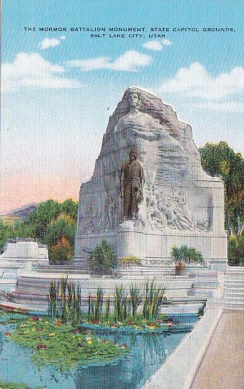 Utah Salt Lake City The Mormon Battalion Monument On State Capitol Grounds