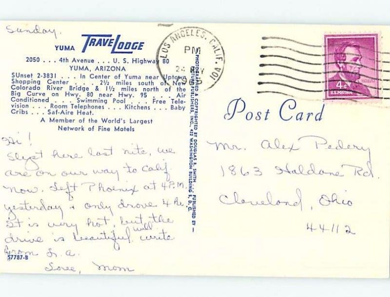 Pre-1980 TRAVELODGE MOTEL Yuma Arizona AZ c0466