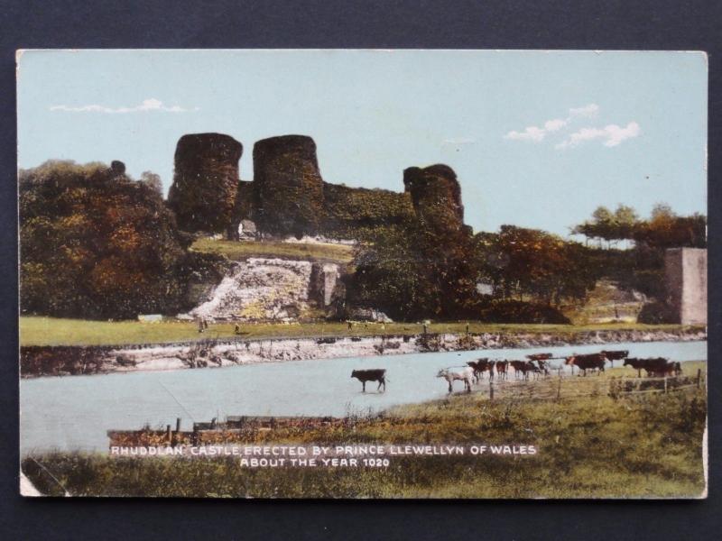 Wales RHUDDLAN CASTLE Erected by Prince Llewellyn of Wales in 1020 c1926