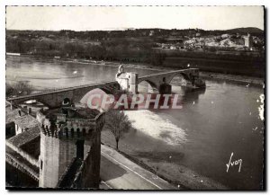 Postcard Modern Avignon Vaucluse Rhone and the bridge St Benezel