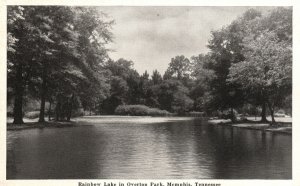 Vintage Postcard 1920's Rainbow Lake In Overton Park Memphis Tennessee TN