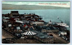 View of Lower Town from Citadel QUEBEC PQ CANADA Postcard