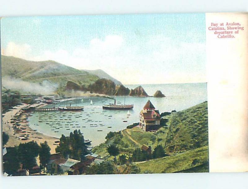 Divided-Back HARBOR SCENE Catalina Island - Los Angeles California CA hp7953