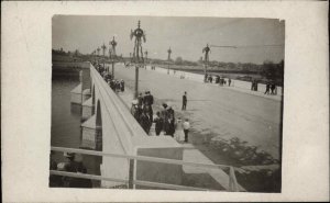 Hartford Connecticut CT New Stone Bridge c1908 Real Photo Postcard