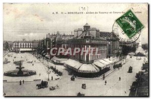 Old Postcard Bordeaux Allees de Tourny and during July XXX