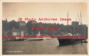 France, Thonon-les-Bains, RPPC, Lake Scene, Steamship, Photo