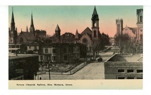 IA - Des Moines. Seven Church Spires