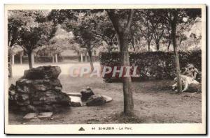 Saint Aubin Old Postcard The park