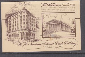 TENNESSEE, NASHVILLE, PARTHENON, BANK BUILDINGS, c1950 ppc., unused.