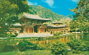 Hawaii Byodo In Temple Windward Oahu Chrome Postcard 08.41