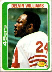 1978 Topps Football Card Delvin Williams San Francisco 49ers sk7005