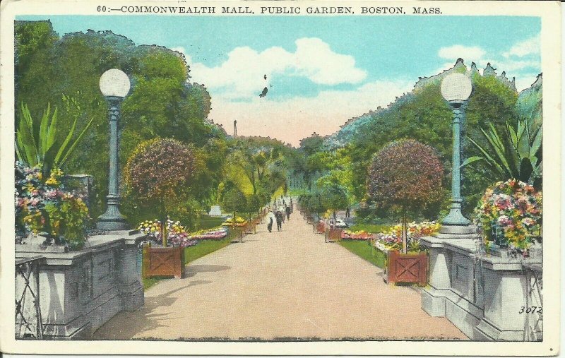 Commonwealth Mall, Public Garden, Boston, Mass.