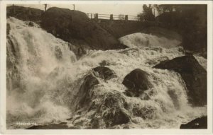 CPA AK HUSKVARNA River Scene with Waterfalls SWEDEN (1140024)