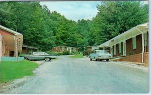 CLAYTON, Georgia  GA   Roadside  BLUE RIDGE MOTEL  ca 1960s Cars  Postcard
