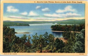 Lake Winona Source of Little Rocks Water Supply Arkansas Postcard