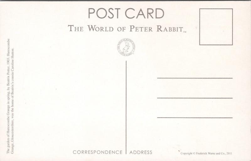 The World Of Peter Rabbit Garden of Harescombe Grange Unused Postcard D49