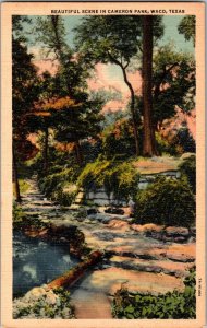 Vintage Postcard- Beautiful Scene in Cameron Park- Waco, Texas- KL12