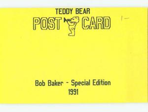 1990's TEDDY BEAR BOOKMARK POSTCARD H9594