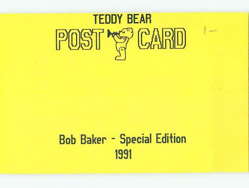 1990's TEDDY BEAR BOOKMARK POSTCARD H9594