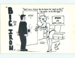 risque SEXY GIRL - QSL HAM RADIO CARD PORT ALBERNI British Columbia Canada t1418