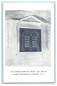 The Commandments Ark In Touro Synagogue Newport RI Vintage Postcard