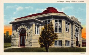 Postcard Carnegie Library in Parsons, Kansas~128208